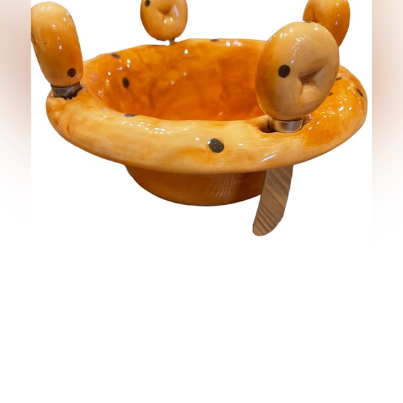 New Handcrafted bagel platter Ceramic Serving Set - Picture 4 of 9